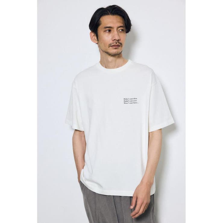 引き揃え天竺バックメッセージロゴTシャツ | AZUL BY MOUSSY | 詳細画像2 