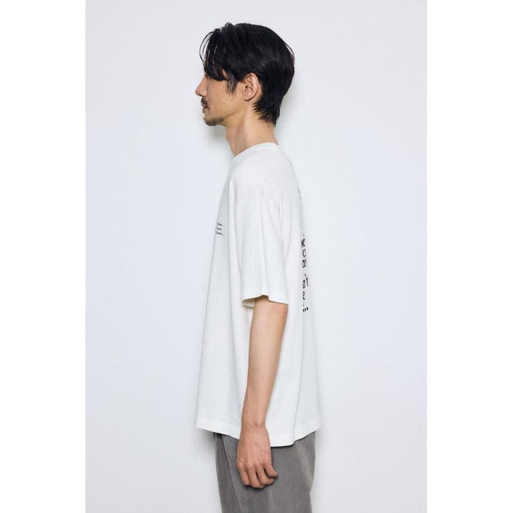 引き揃え天竺バックメッセージロゴTシャツ | AZUL BY MOUSSY | 詳細画像6 