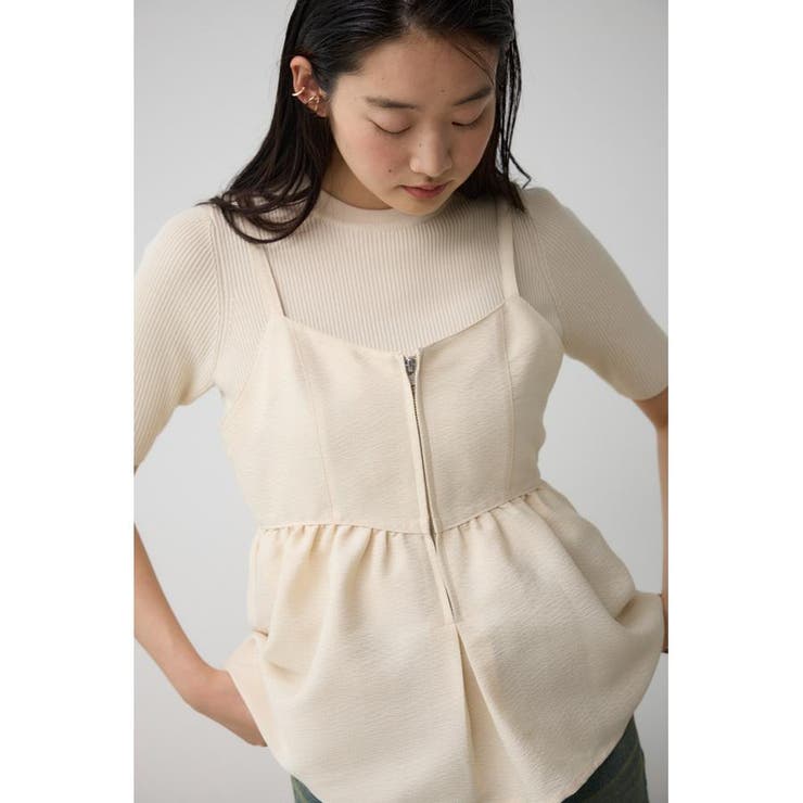 ジャガードフレアキャミ | AZUL BY MOUSSY | 詳細画像1 