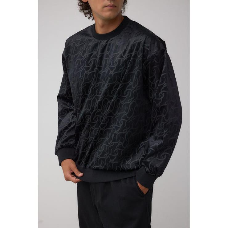 BLK | ベロアエンボス総柄トップス | AZUL BY MOUSSY