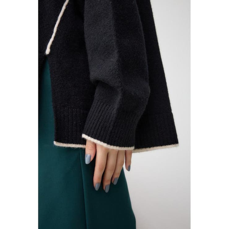 ハイネック配色ニットプルオーバー[品番：AZLW0022741]｜AZUL BY