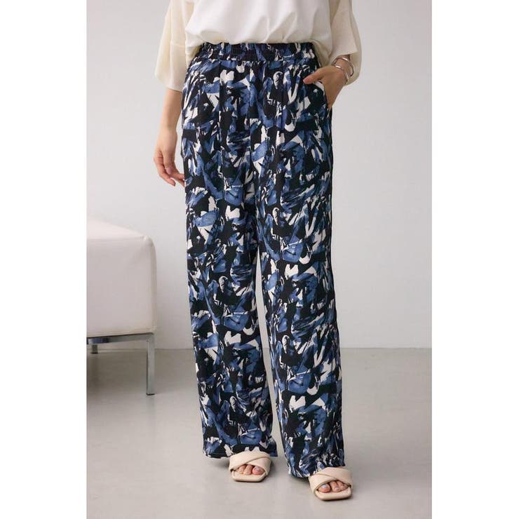 柄BLU5 | アソート柄プリントイージーパンツ | AZUL BY MOUSSY