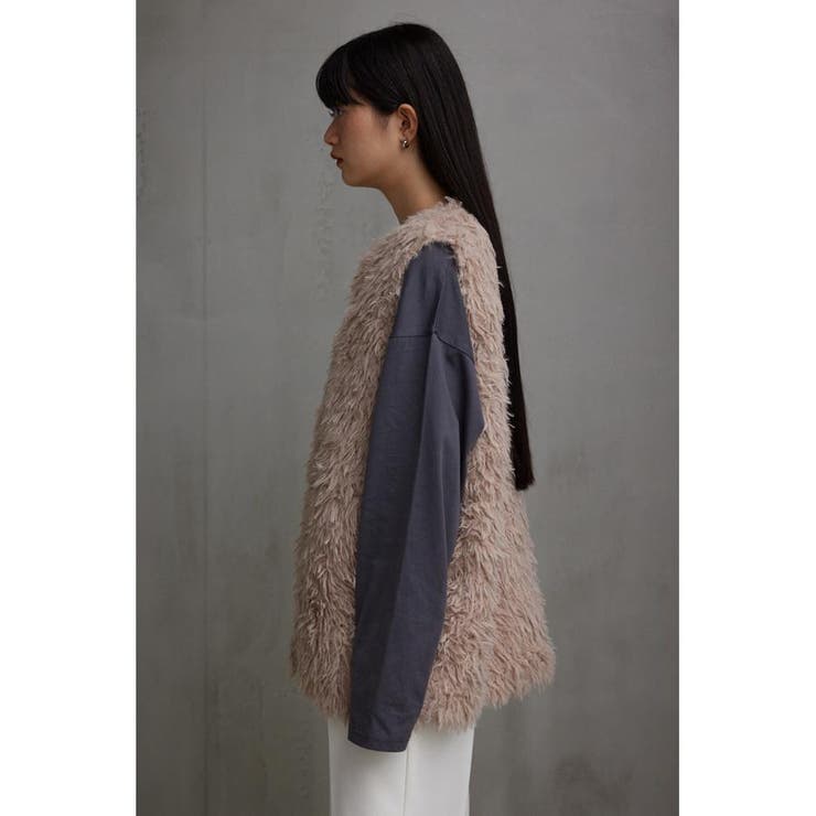 プードルフェイクファーベスト | AZUL BY MOUSSY | 詳細画像14 
