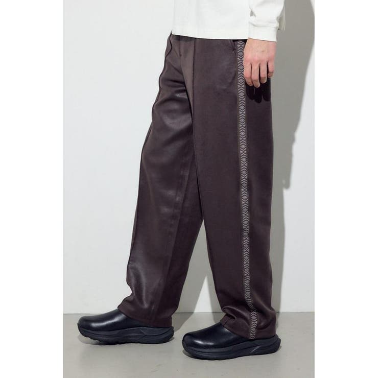 BRN | フェイクレザーラインパンツ | AZUL BY MOUSSY