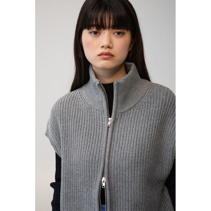 ジップアップニットベスト | AZUL BY MOUSSY | 詳細画像21 