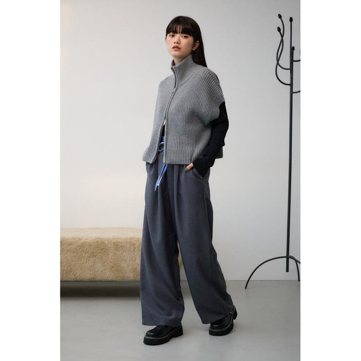 ジップアップニットベスト | AZUL BY MOUSSY | 詳細画像23 