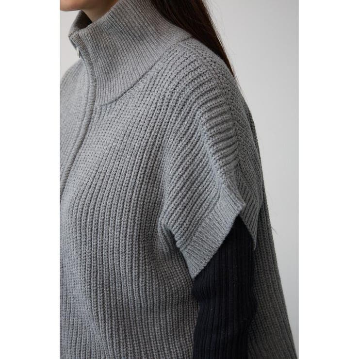 ジップアップニットベスト | AZUL BY MOUSSY | 詳細画像28 