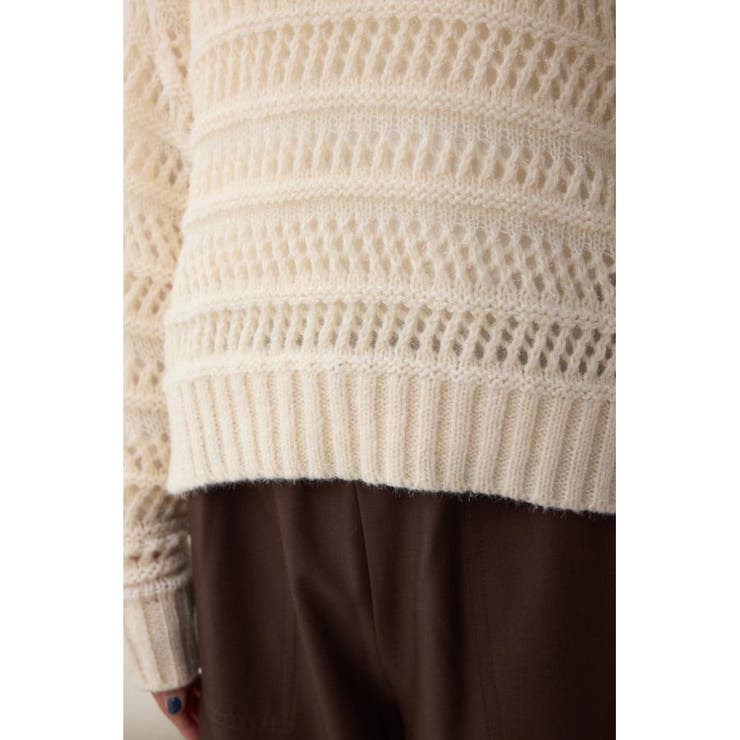 メッシュボーダーインナーセットニット | AZUL BY MOUSSY | 詳細画像11 