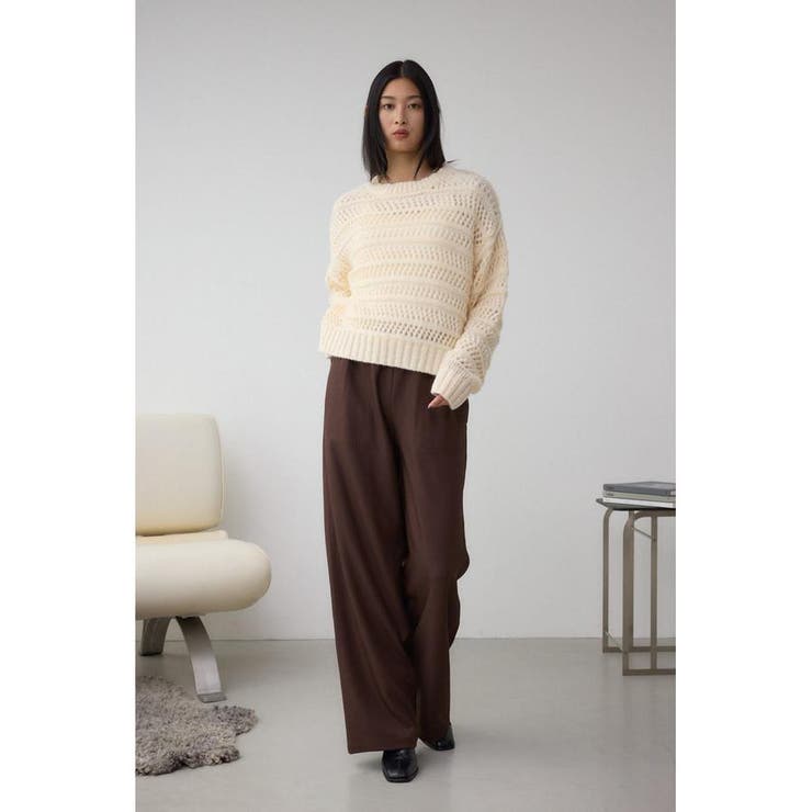 メッシュボーダーインナーセットニット | AZUL BY MOUSSY | 詳細画像4 