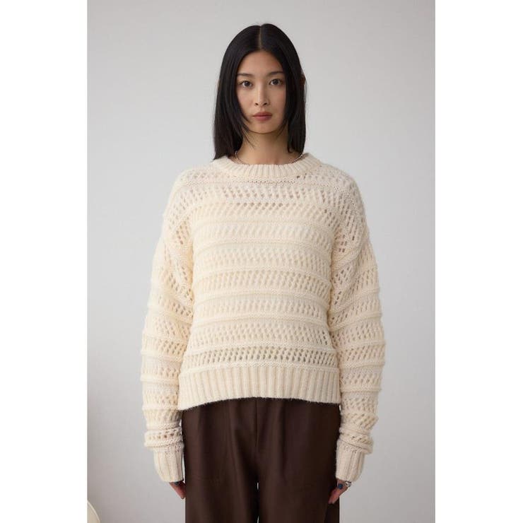 メッシュボーダーインナーセットニット | AZUL BY MOUSSY | 詳細画像5 