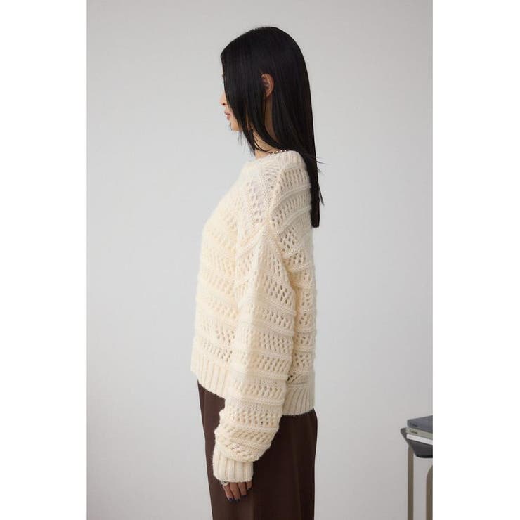 メッシュボーダーインナーセットニット | AZUL BY MOUSSY | 詳細画像6 