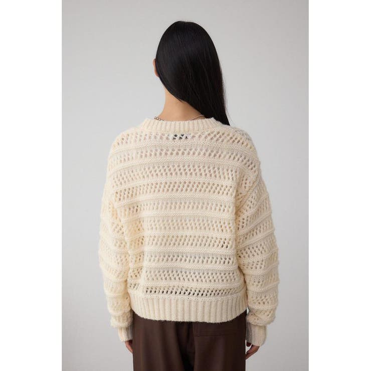 メッシュボーダーインナーセットニット | AZUL BY MOUSSY | 詳細画像7 