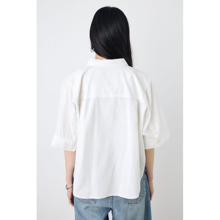 フレンチリネンCOOLMAXショートドルマンシャツ | AZUL BY MOUSSY | 詳細画像3 