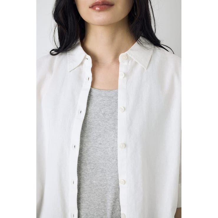 フレンチリネンCOOLMAXショートドルマンシャツ | AZUL BY MOUSSY | 詳細画像5 