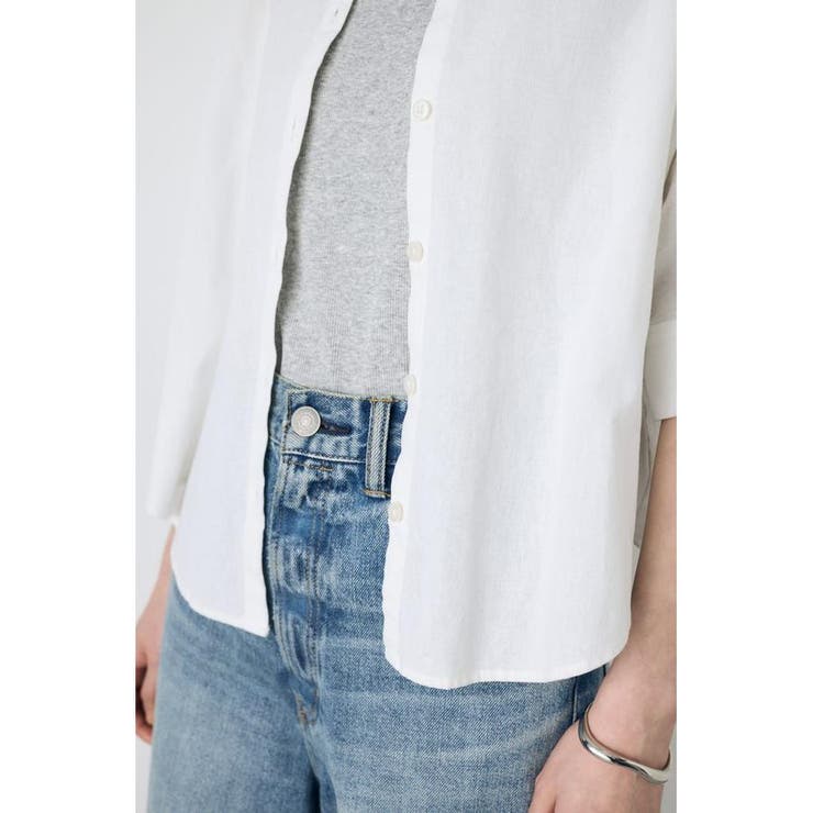 フレンチリネンCOOLMAXショートドルマンシャツ | AZUL BY MOUSSY | 詳細画像8 