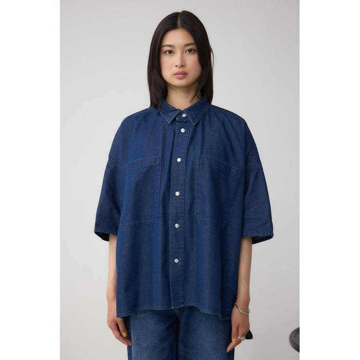 C/T冷感デニムドルマンシャツ | AZUL BY MOUSSY | 詳細画像15 