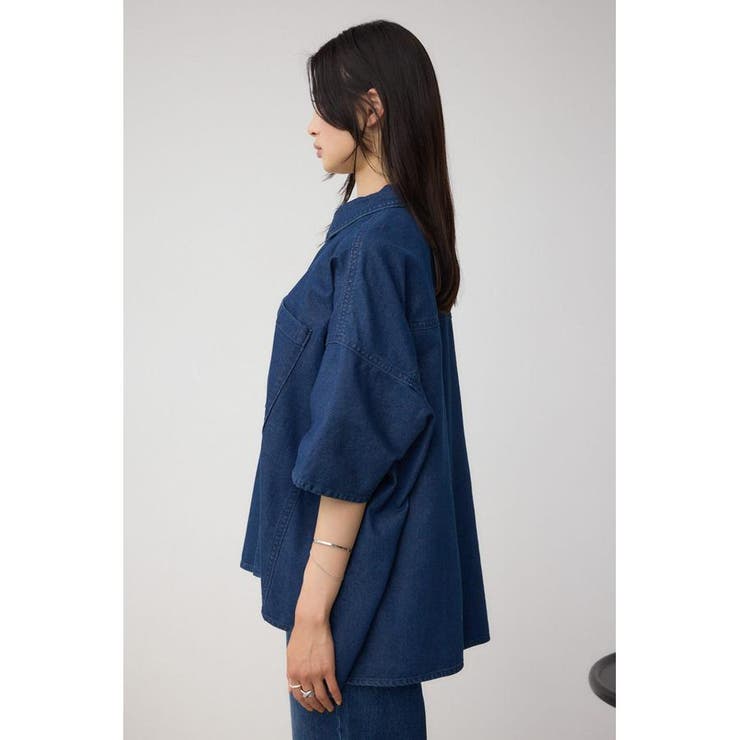 C/T冷感デニムドルマンシャツ | AZUL BY MOUSSY | 詳細画像16 