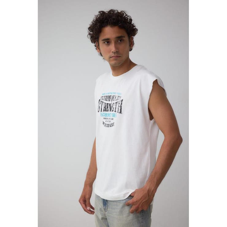 ピグメントグラフィックノースリーブトップス | AZUL BY MOUSSY | 詳細画像3 