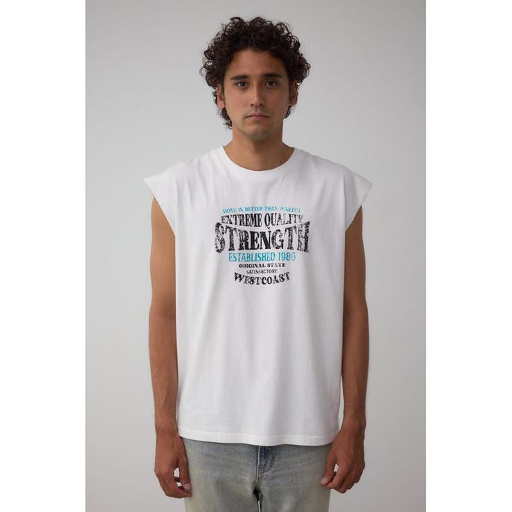 ピグメントグラフィックノースリーブトップス | AZUL BY MOUSSY | 詳細画像5 