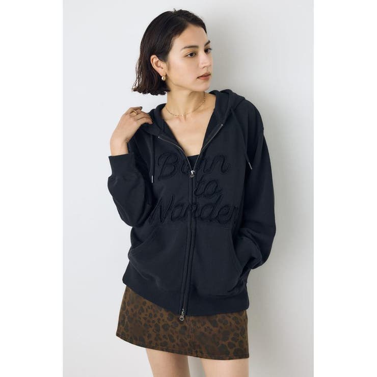 ダブルジップアソートロゴフーディ | AZUL BY MOUSSY | 詳細画像1 