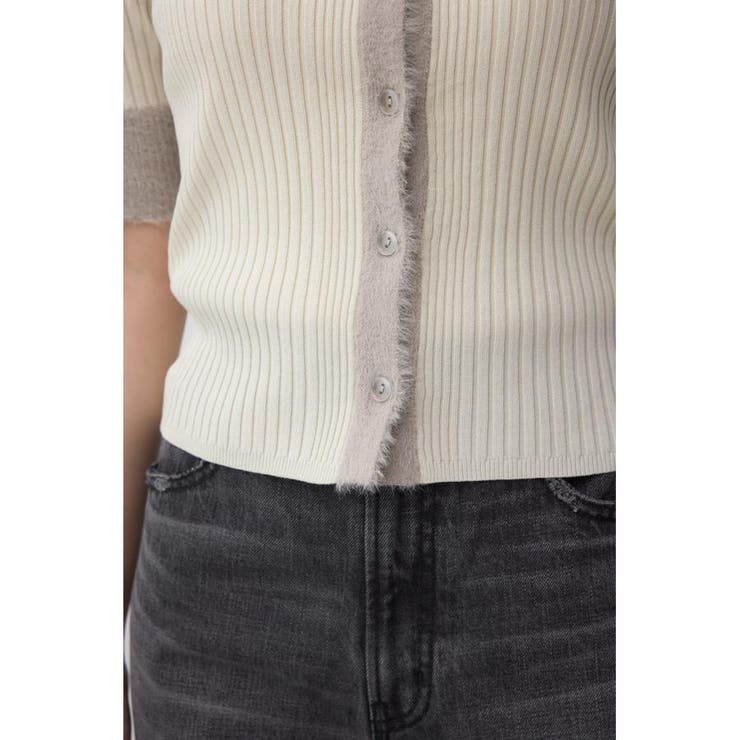 シャギーコンビポロニットトップス | AZUL BY MOUSSY | 詳細画像10 