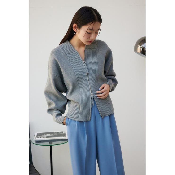 ジップアップニットブルゾン | AZUL BY MOUSSY | 詳細画像22 