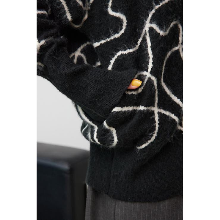 ライン柄ニットカーディガン | AZUL BY MOUSSY | 詳細画像11 