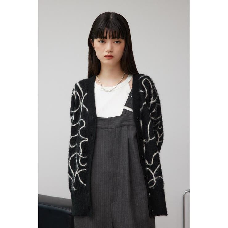 ライン柄ニットカーディガン | AZUL BY MOUSSY | 詳細画像1 