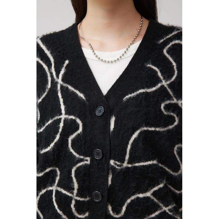 ライン柄ニットカーディガン | AZUL BY MOUSSY | 詳細画像7 