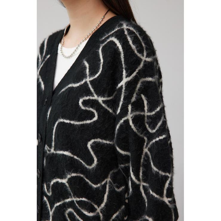 ライン柄ニットカーディガン | AZUL BY MOUSSY | 詳細画像8 