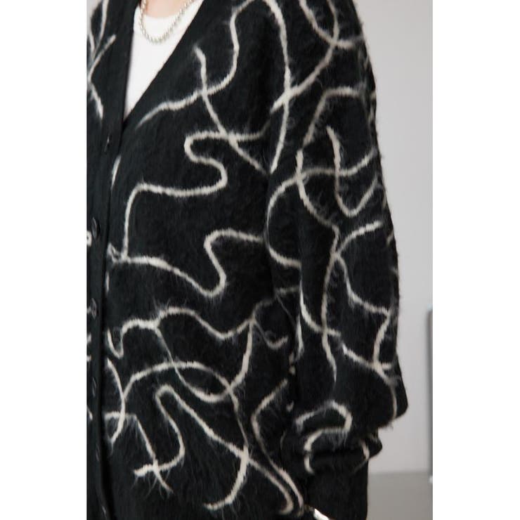 ライン柄ニットカーディガン[品番：AZLW0022638]｜AZUL BY MOUSSY