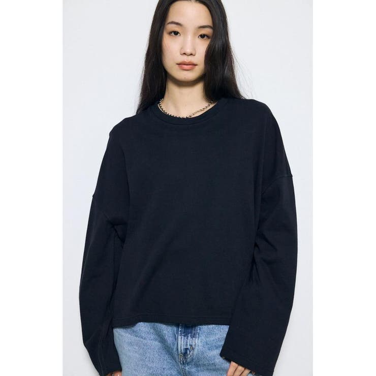 BLK | スリットヘムルーズプルオーバー | AZUL BY MOUSSY