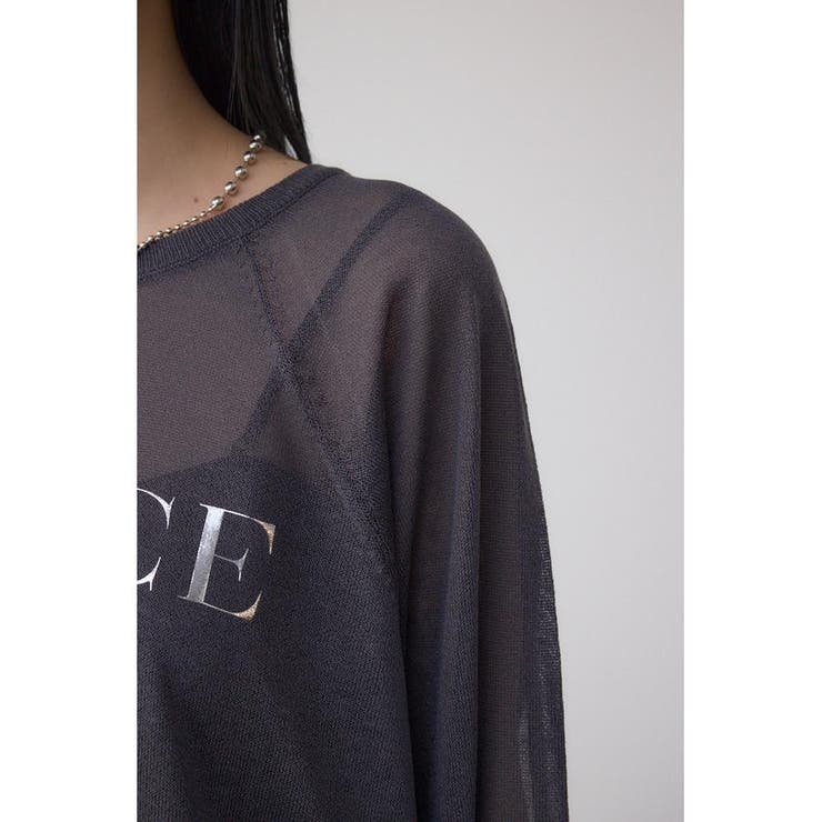 シアーロゴニットトップス | AZUL BY MOUSSY | 詳細画像21 