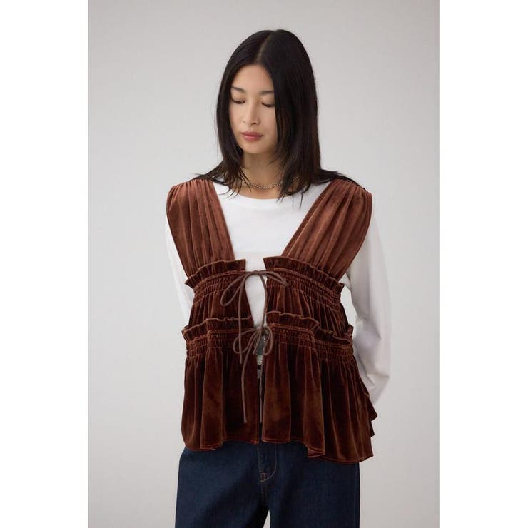 ベロアリボンベスト | AZUL BY MOUSSY | 詳細画像13 