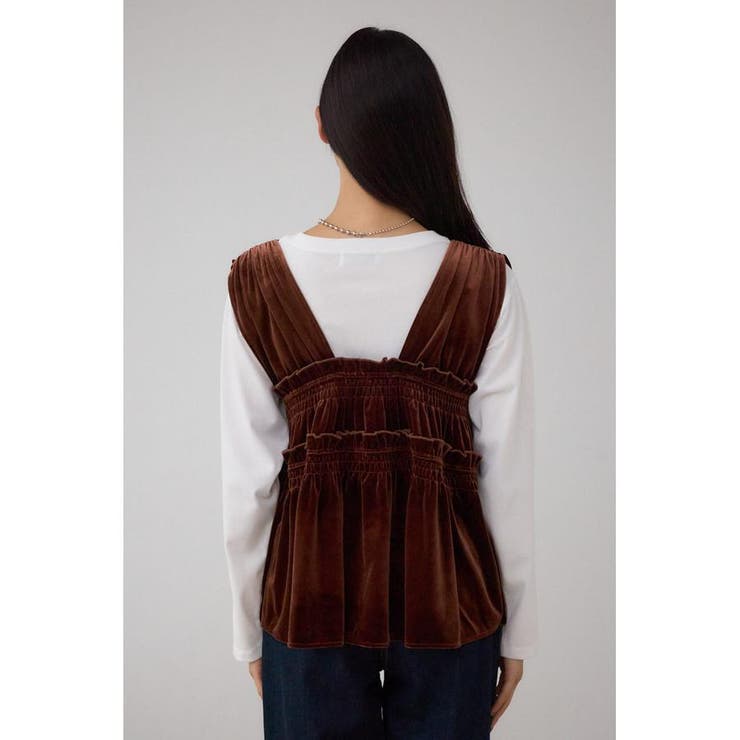 ベロアリボンベスト | AZUL BY MOUSSY | 詳細画像17 