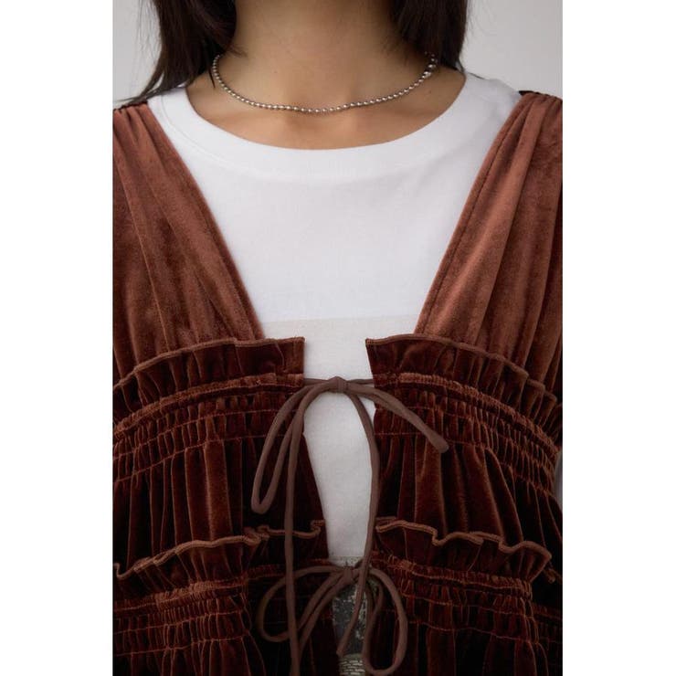 ベロアリボンベスト | AZUL BY MOUSSY | 詳細画像18 