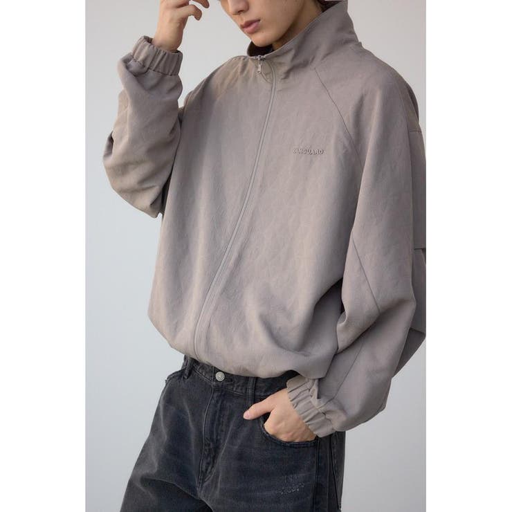 GREIGE | 総柄ジャガードオーバーブルゾン | AZUL BY MOUSSY
