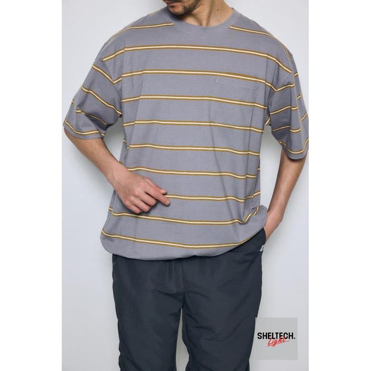 柄YEL5 | SHELTECH Light ポケット付きTシャツ | AZUL BY MOUSSY