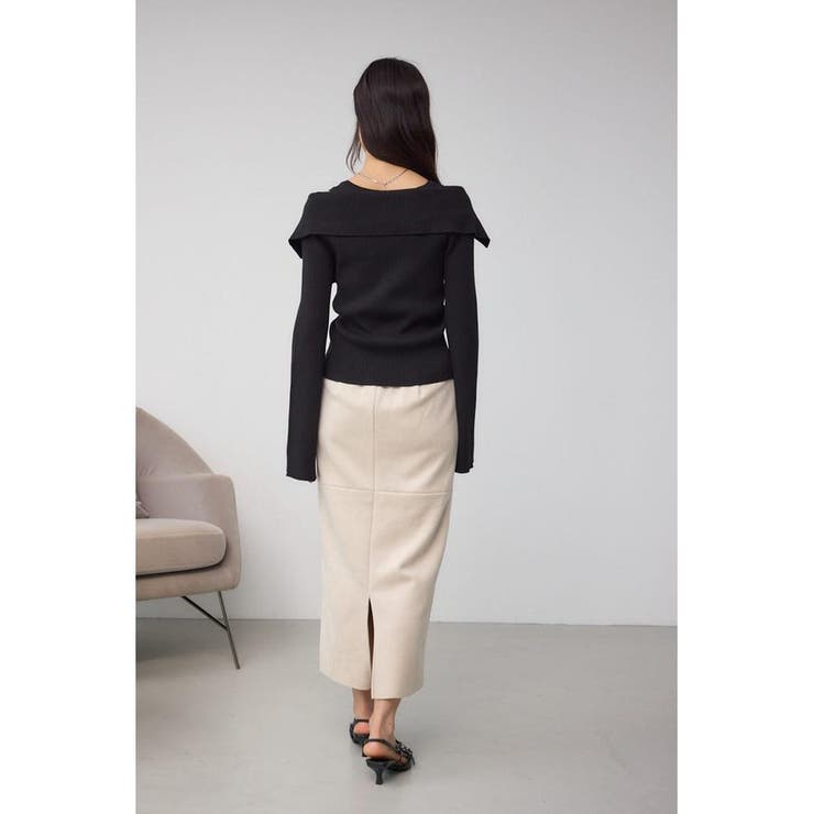 フェイクスエード/フェイクレザータイトスカート | AZUL BY MOUSSY | 詳細画像4 