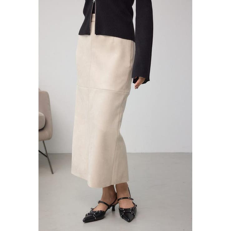 IVOY3 | フェイクスエード/フェイクレザータイトスカート | AZUL BY MOUSSY