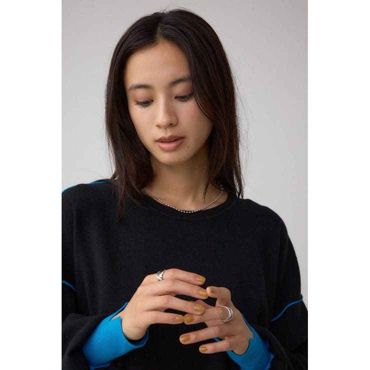 バイカラーカフニット | AZUL BY MOUSSY | 詳細画像12 