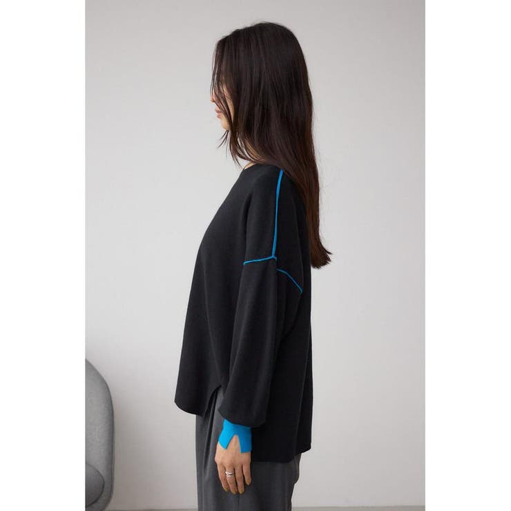 バイカラーカフニット | AZUL BY MOUSSY | 詳細画像16 