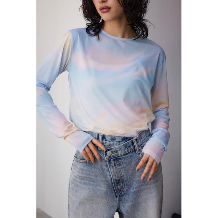 柄PUR5 | ニュアンスパターンシアートップス | AZUL BY MOUSSY