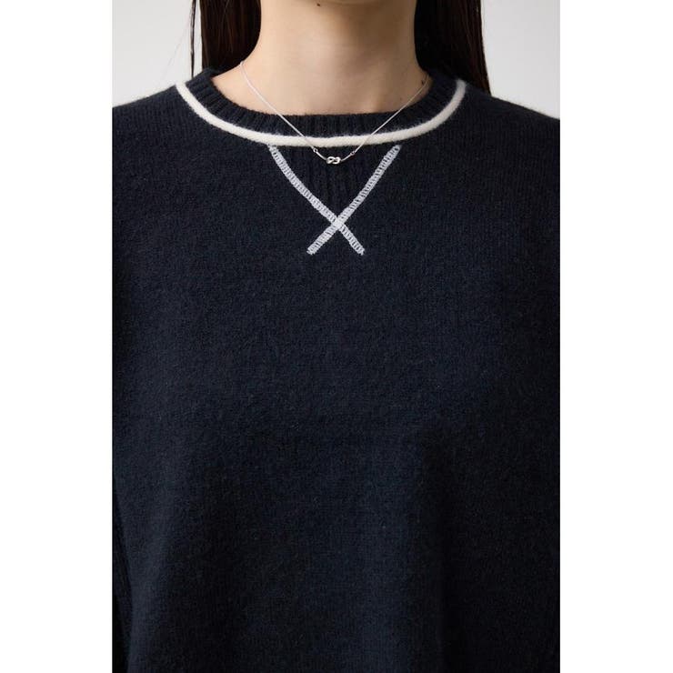 スウェットライクニットプルオーバー | AZUL BY MOUSSY | 詳細画像7 