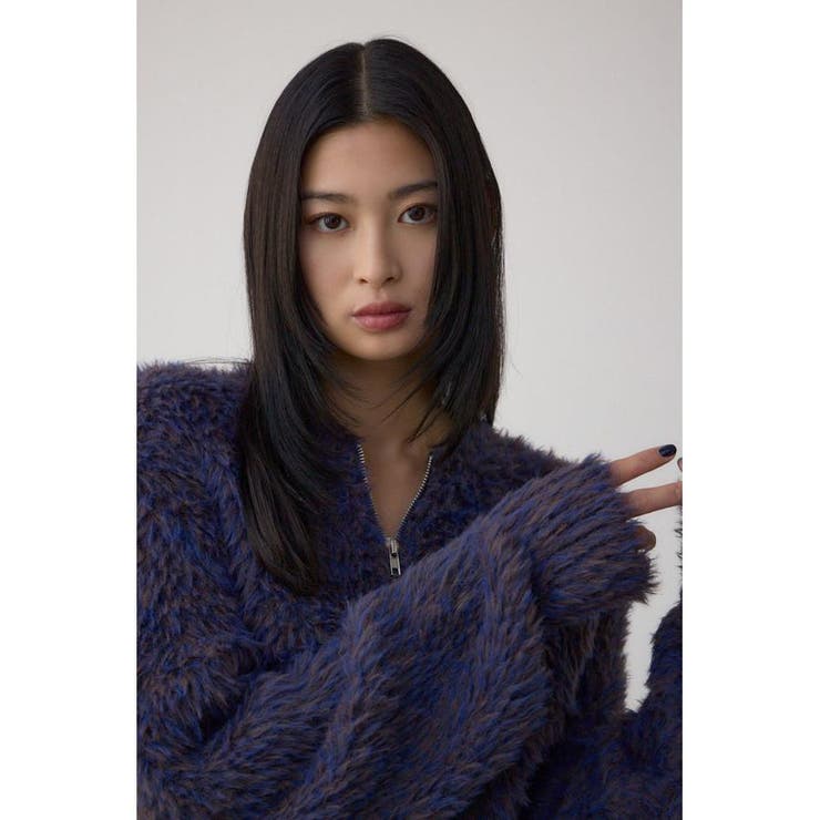 Wジップシャギーニットカーディガン | AZUL BY MOUSSY | 詳細画像12 