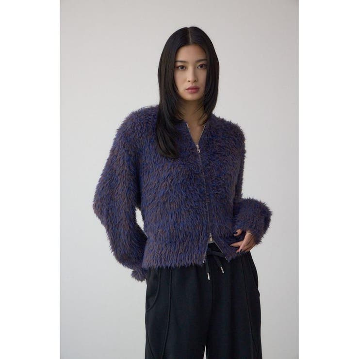 Wジップシャギーニットカーディガン | AZUL BY MOUSSY | 詳細画像12 