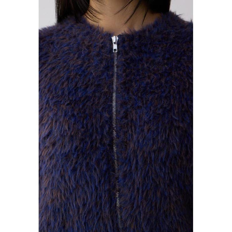 Wジップシャギーニットカーディガン | AZUL BY MOUSSY | 詳細画像17 