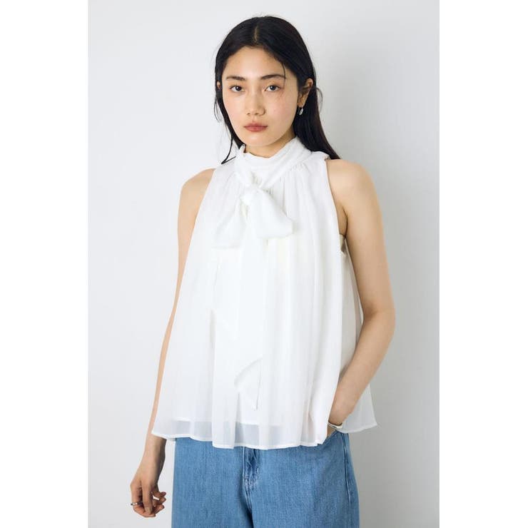 シフォンノースリーブブラウス | AZUL BY MOUSSY | 詳細画像2 