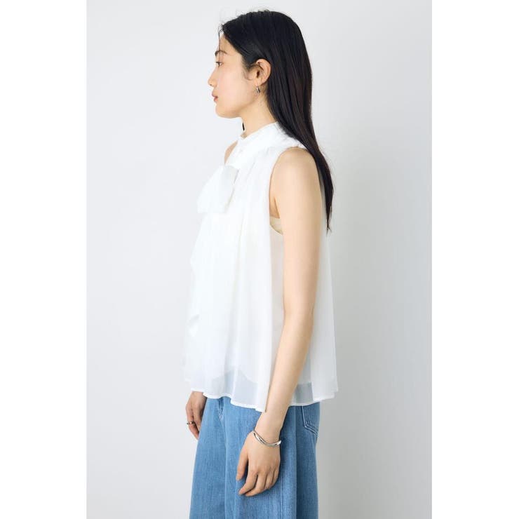 シフォンノースリーブブラウス | AZUL BY MOUSSY | 詳細画像5 