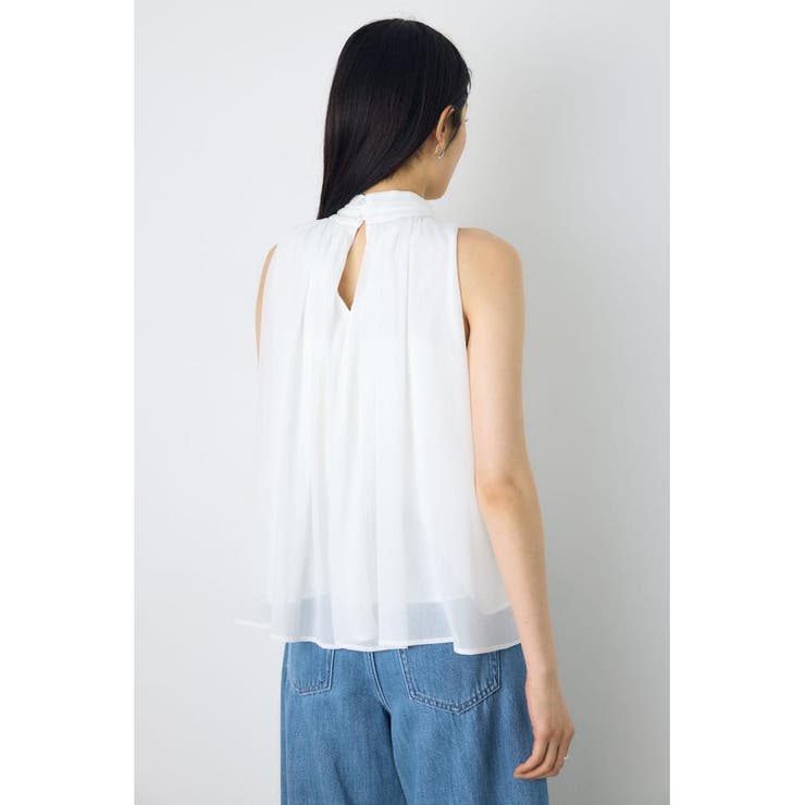 シフォンノースリーブブラウス | AZUL BY MOUSSY | 詳細画像6 